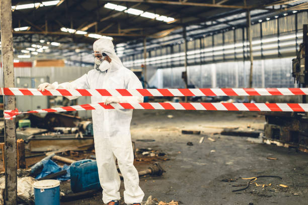 Professional Biohazard Cleanup technician working in Provincetown, MA